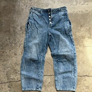 We the Free Free People Osaka slouchy cropped jeans, color sky